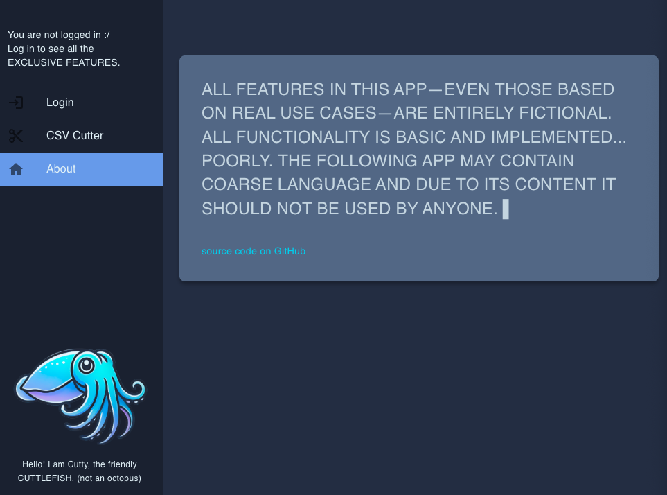 Screenshot of List Cutter ("Cutty")